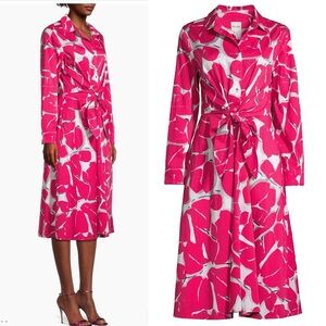 BOGO! NIC + ZOE Bold Petals Jessie Shirtdress Red/Pink Size Medium